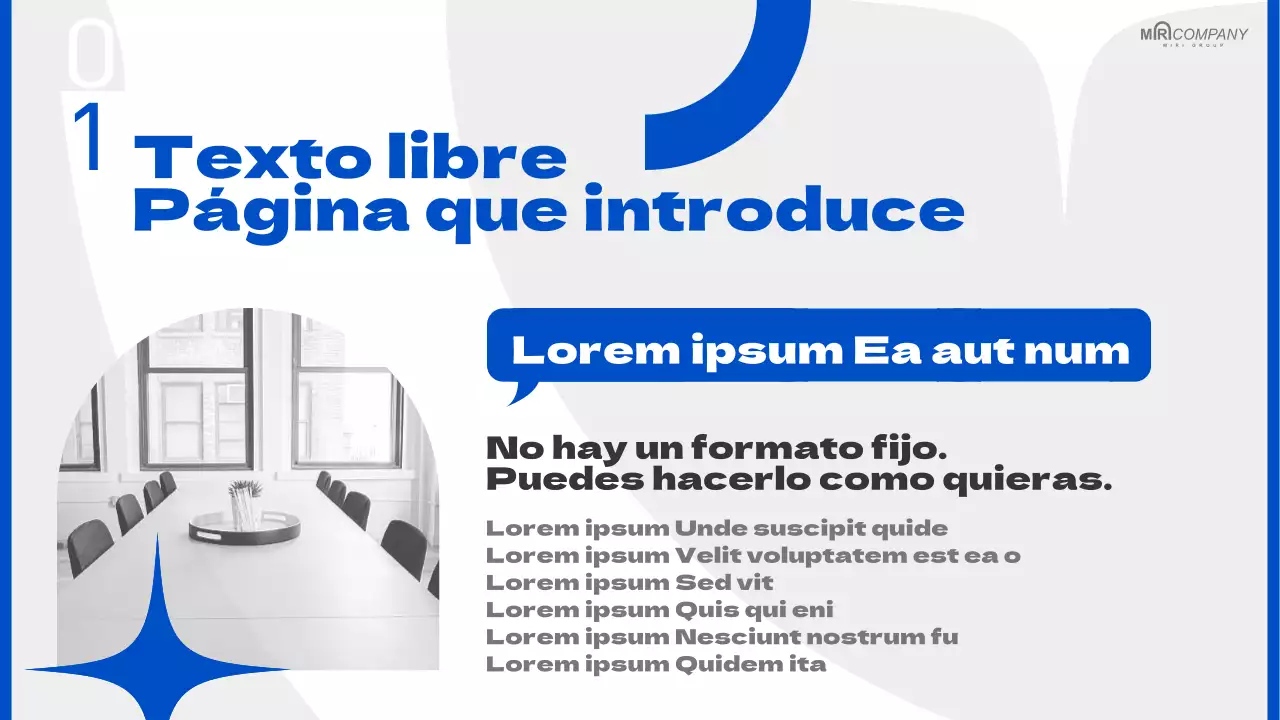 Informes empresariales modernos en azul