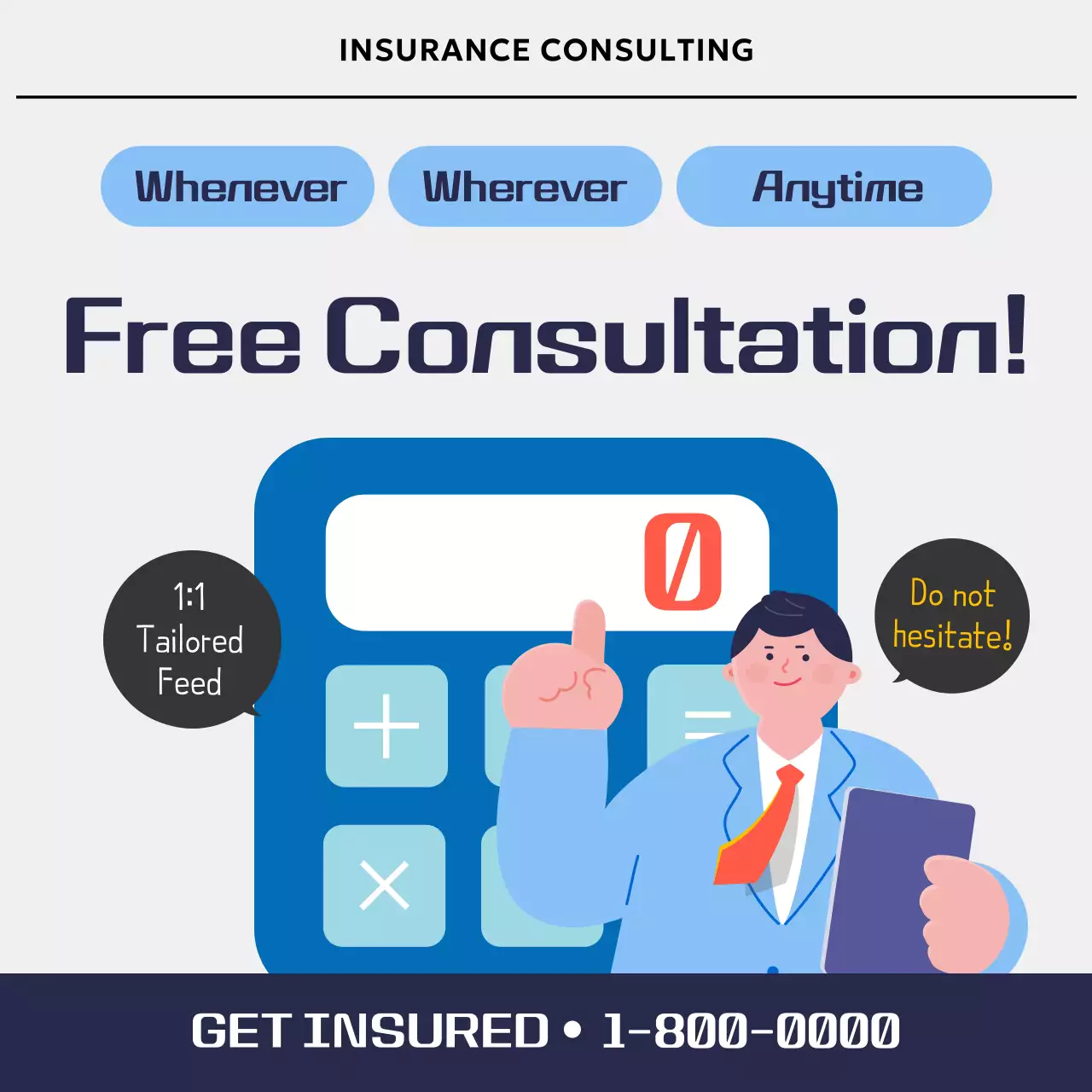 Postagem de promoção do Blue Modern Insurance no Instagram