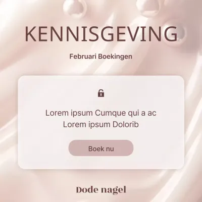 Afspraakadvertentie voor een luxe nagelstudio in beige