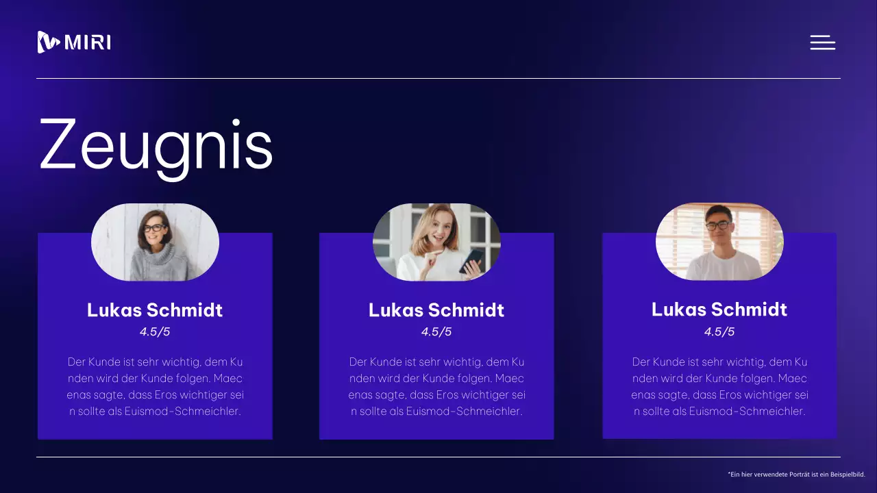 Modernes, professionelles Business-Profilmaterial in Lila und Weiß