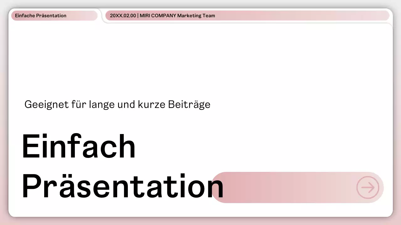 Ein einfaches rosa-weißes Business-Layout