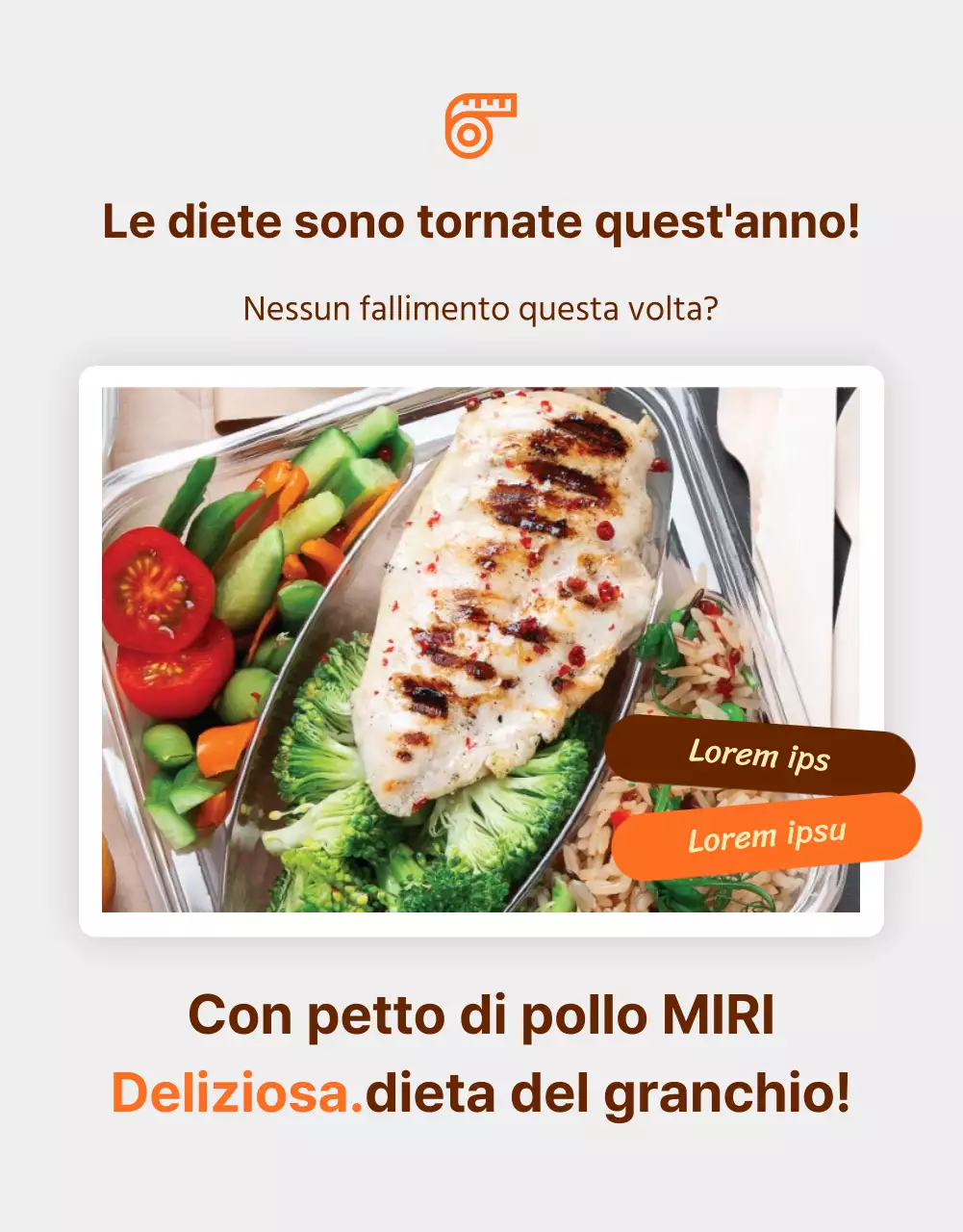 Promuovere la dieta semplice Petti di pollo all'arancia e al marrone
