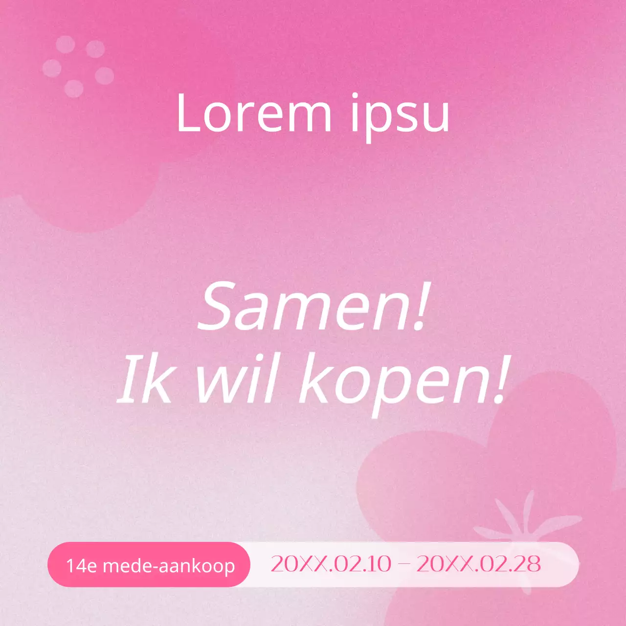 Promoot een eenvoudige samenwerking bij het winkelen in het voorjaar in roze
