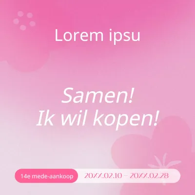 Promoot een eenvoudige samenwerking bij het winkelen in het voorjaar in roze