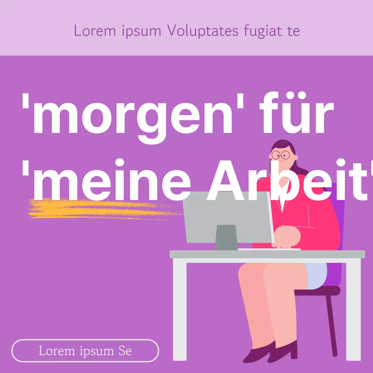Ein schlichter lilafarbener und violetter Vorschlag für ein Programm zur Förderung der beruflichen Entwicklung von Frauen