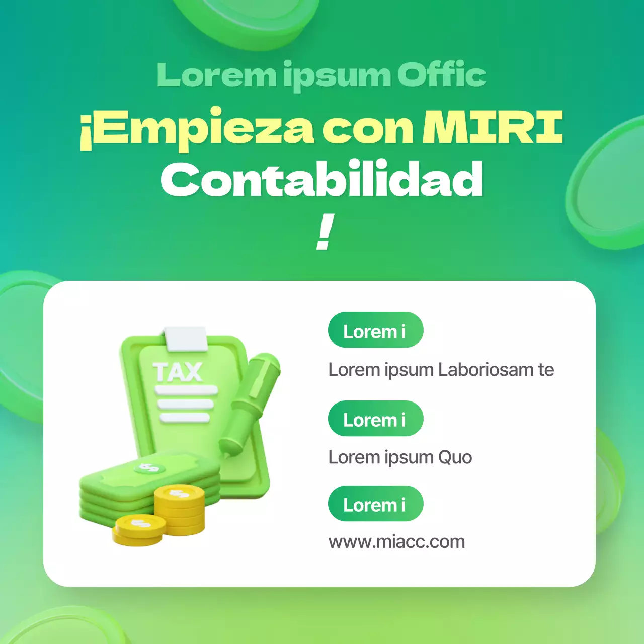 Explicación moderna del cierre del ejercicio contable con fondo verde