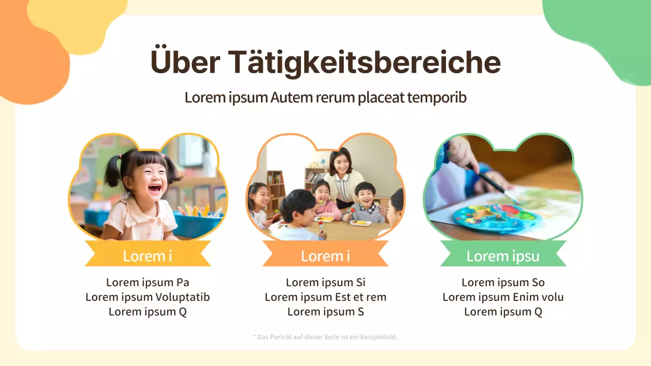 Orientierungspräsentation für die gelbe Kindertagesstätte