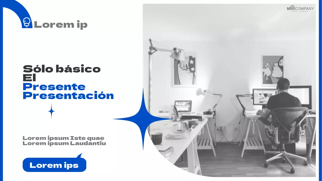Informes empresariales modernos en azul