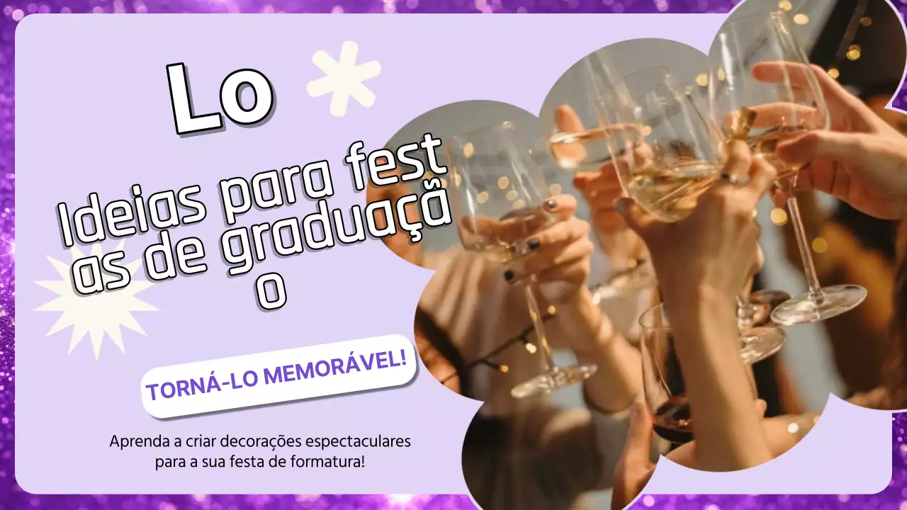 Guia de Ideias de Formatura DIY em Roxo e Branco