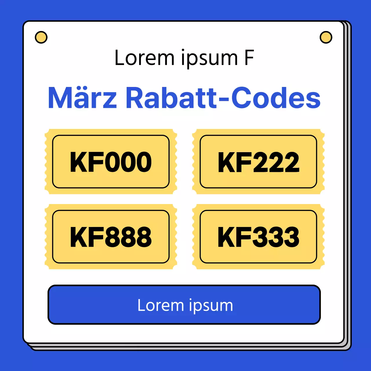 Einfache Code-Informationen in blau und gelb