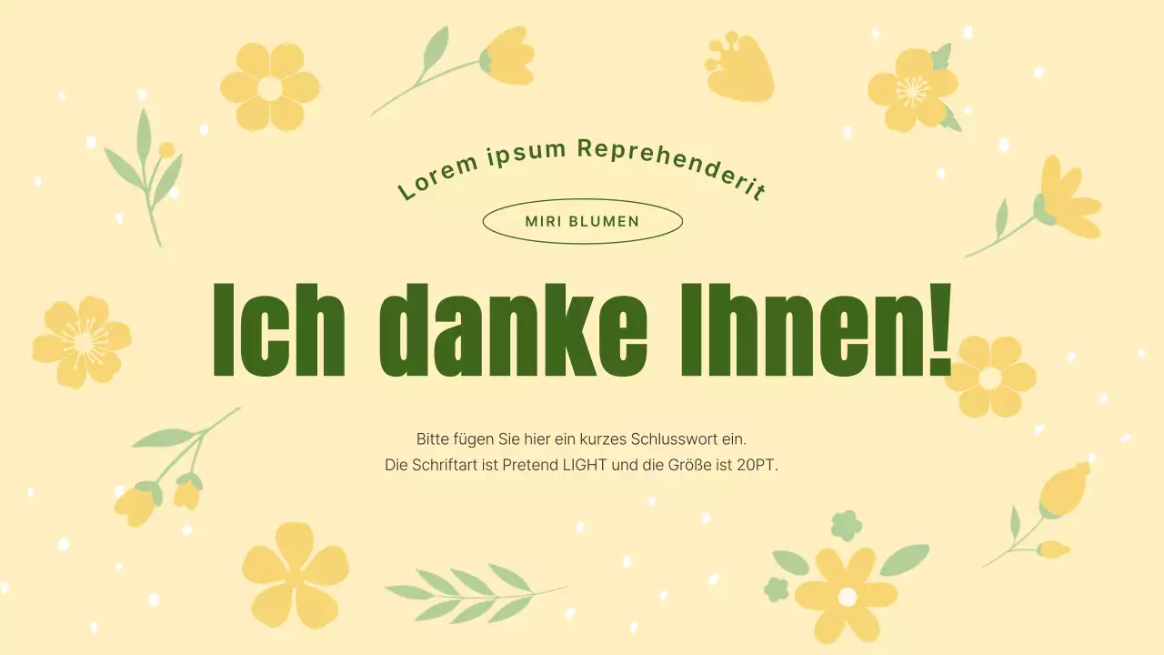 Planer mit gelbem und hübschem floralem Hintergrund