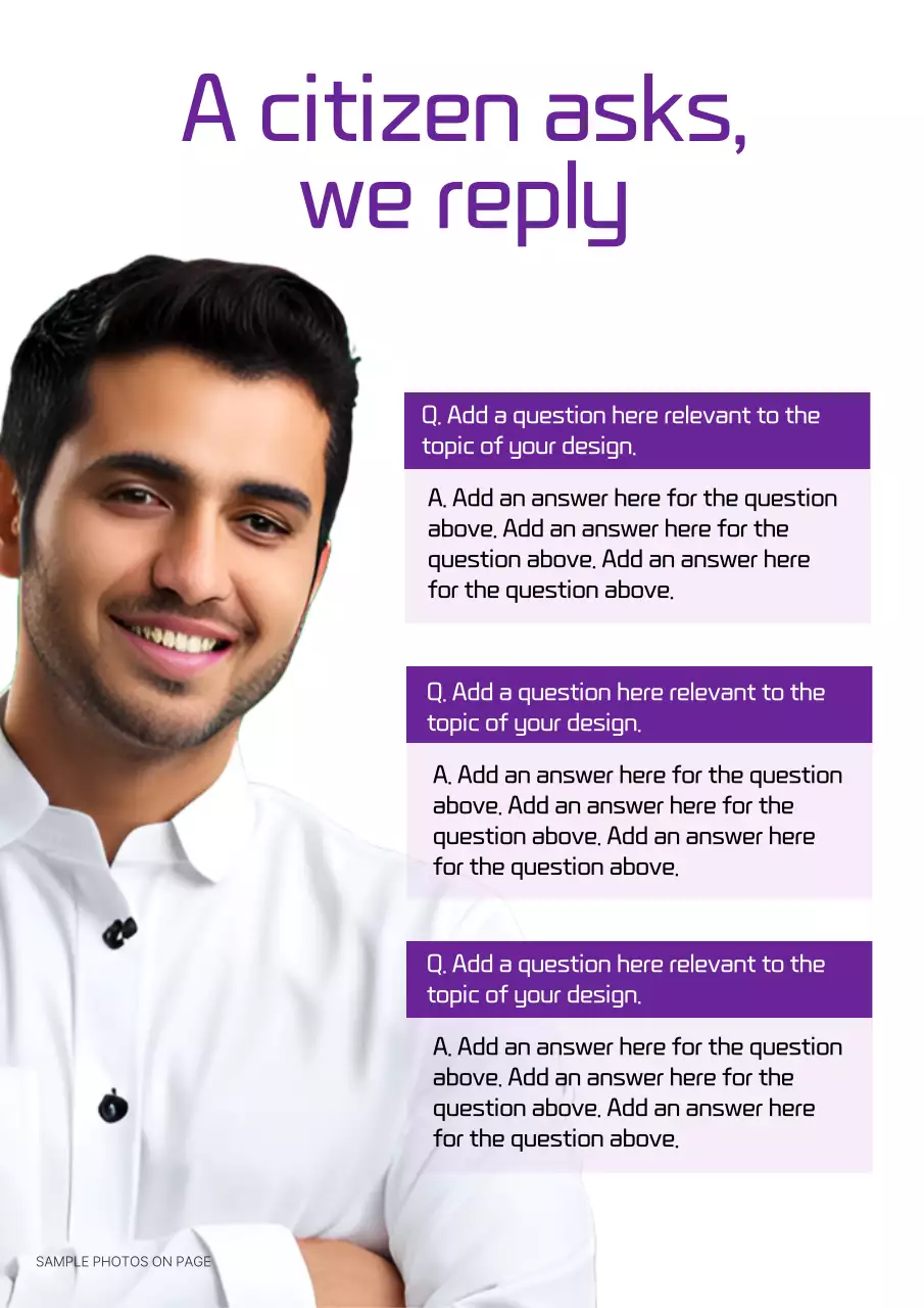 Purple Modern Election Promotion Poster