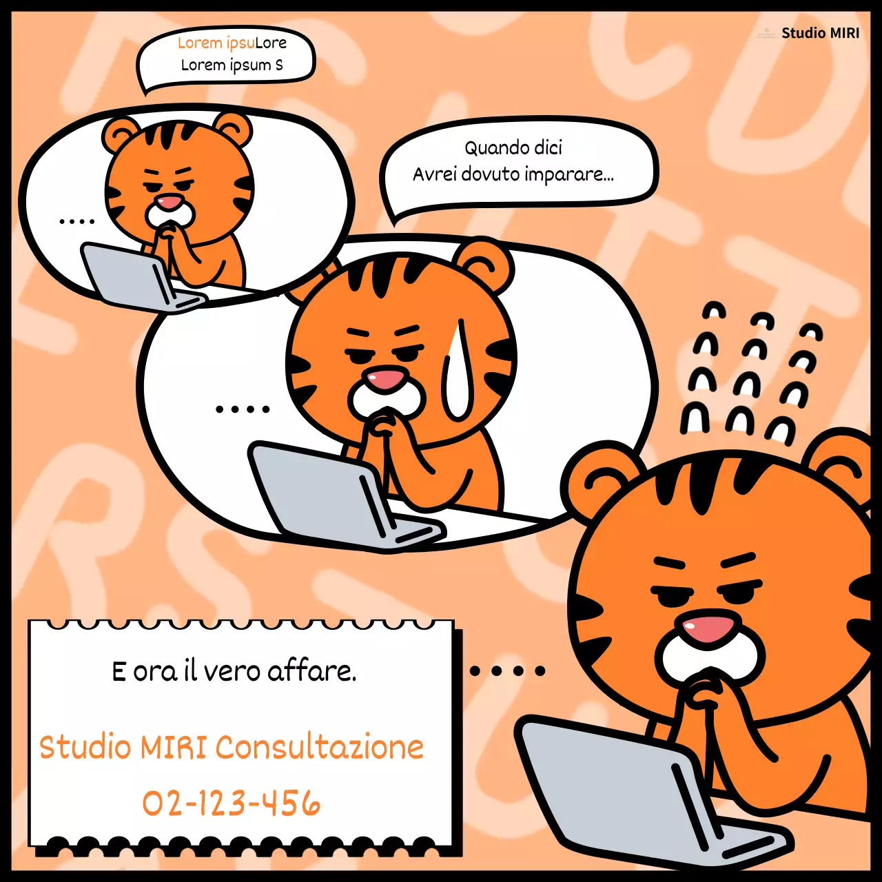 Promuovere la consulenza allo studio in stile orange gag