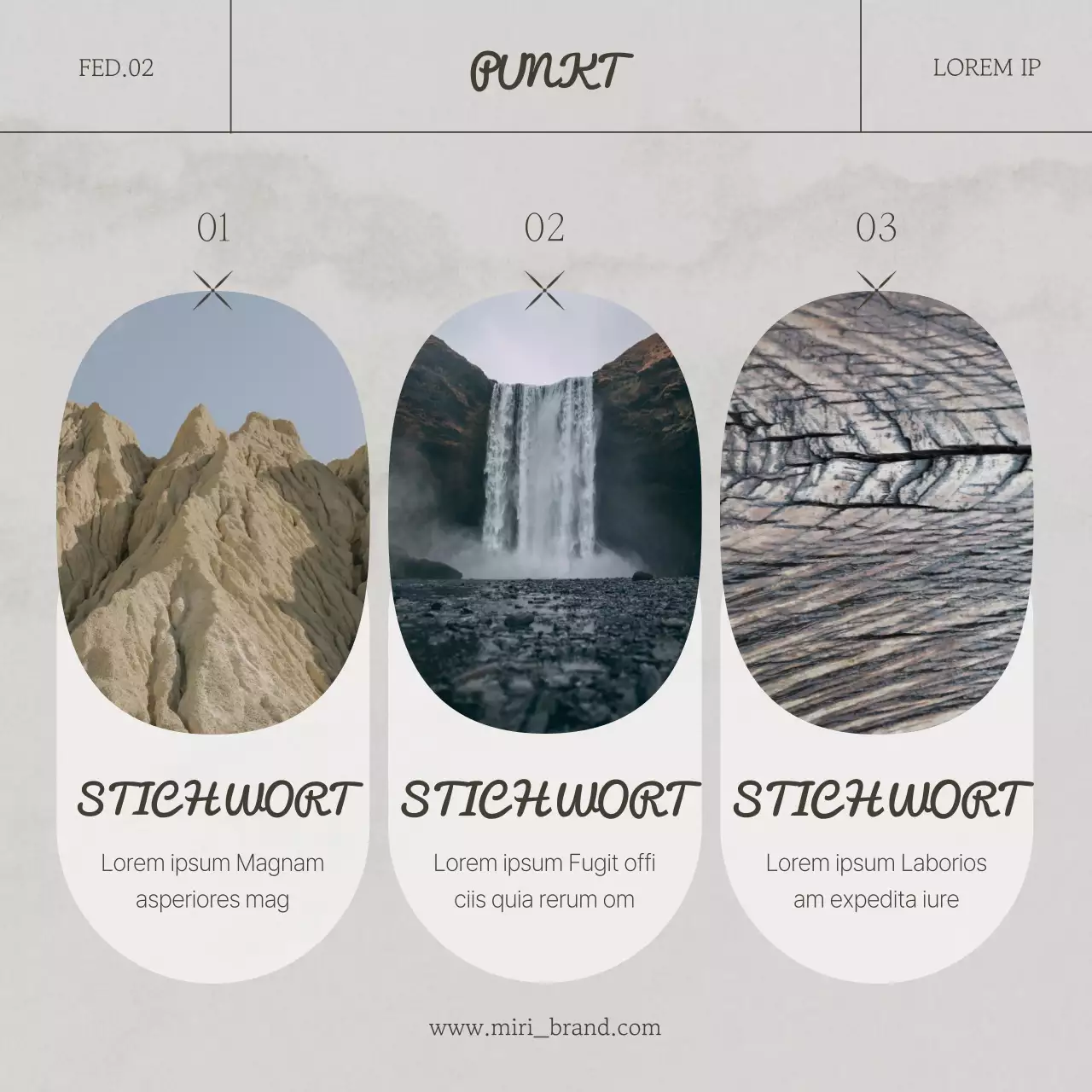 Beige und Braun für modernes emotionales Branding