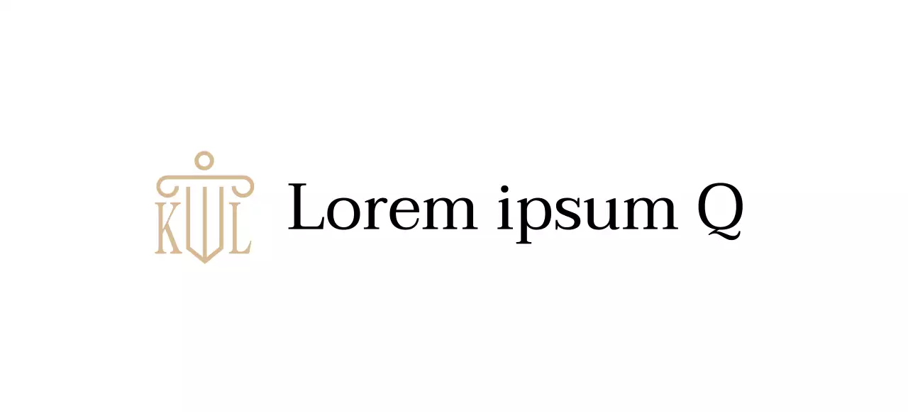 Een advocatenkantoor met klasse met een goud geïllustreerd logo