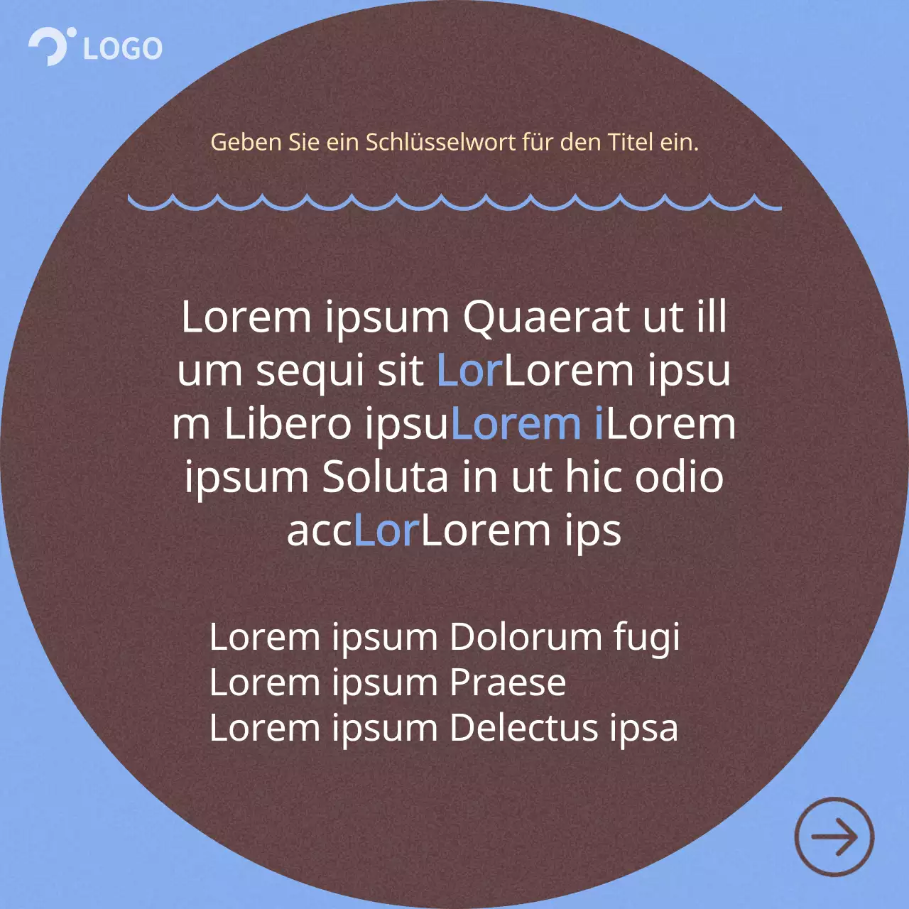 Hellblauer und brauner minimalistischer Freihand-Hintergrund Beschreibung