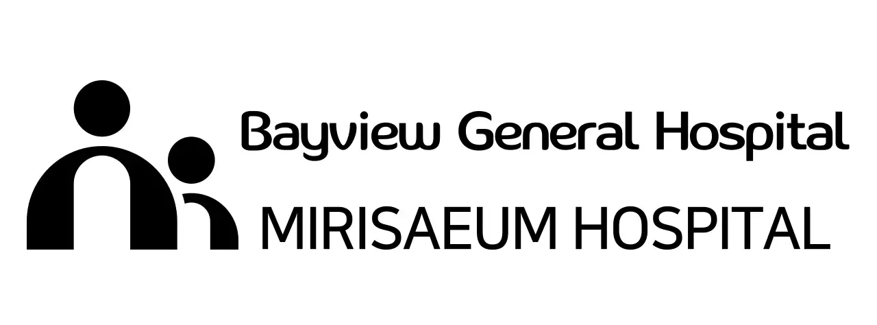 Hospital logo with a simple illustration concept