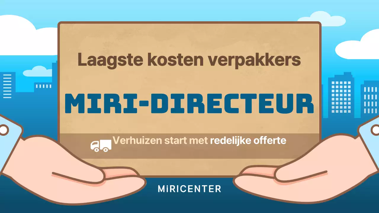 Schattige blauwe en bruine bedrijfsreclame voor verpakkingen