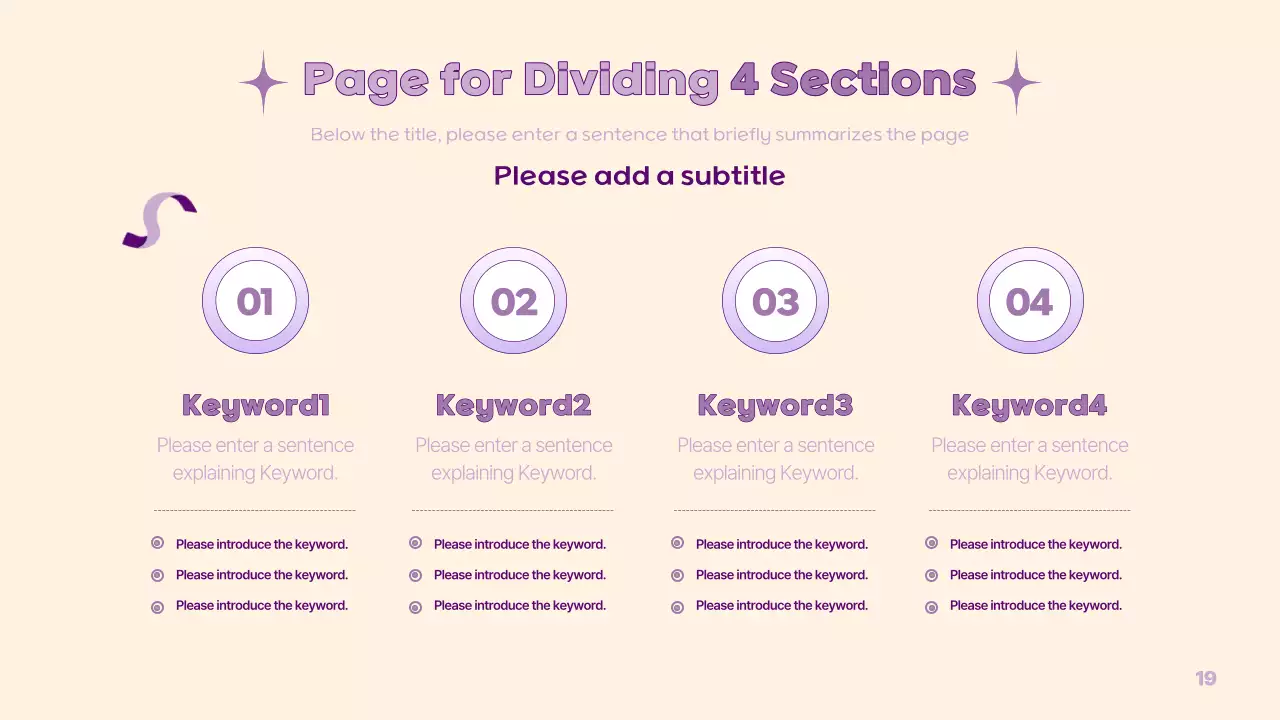 A simple PM presentation in yellow and purple