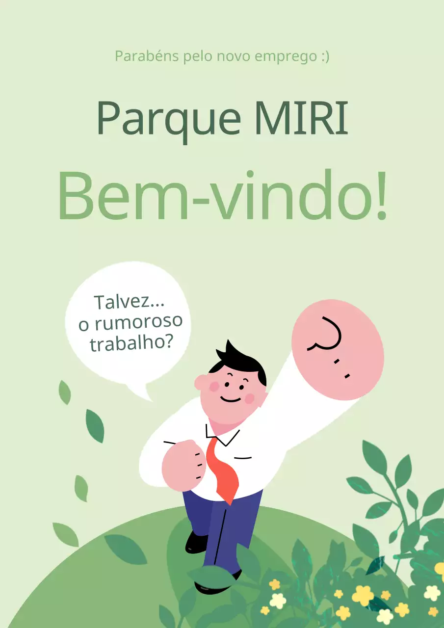 Um belo post de boas-vindas em verde e verde-limão
