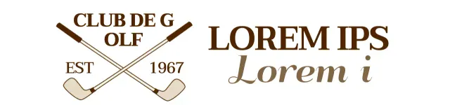 Palos de golf con el logotipo del club en color marrón para dar una sensación de clase