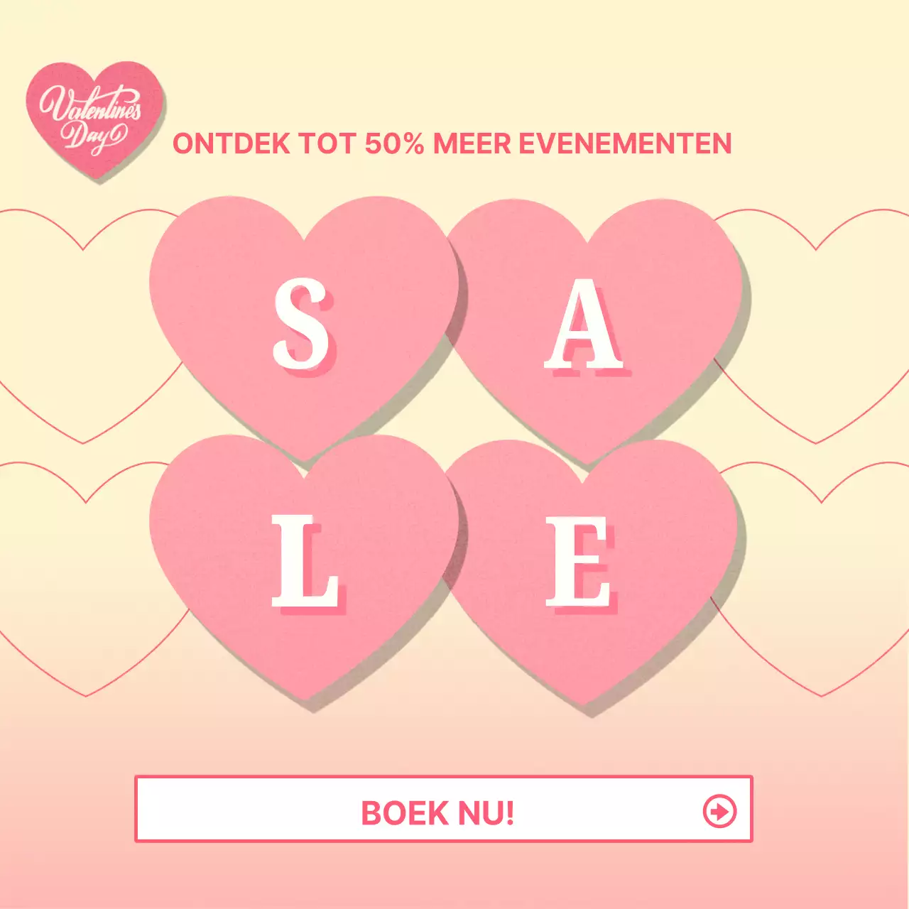 Promoot een modern retro Valentijnsevenement in roze en mint