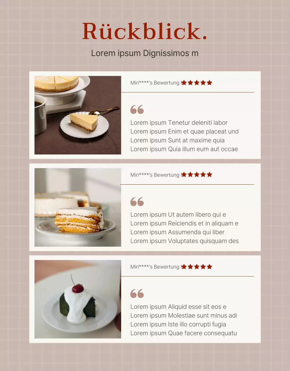 Werbung für eine süße Bäckerei in Rot und Rosa