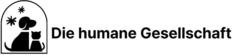 Die Humane Society mit einem niedlich illustrierten Logo von Hund und Katze