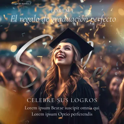 Plata y Oro Elegante Regalo de Graduación Publicidad