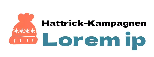 Kampagnenlogo mit einer niedlichen Strickmützen-Illustration