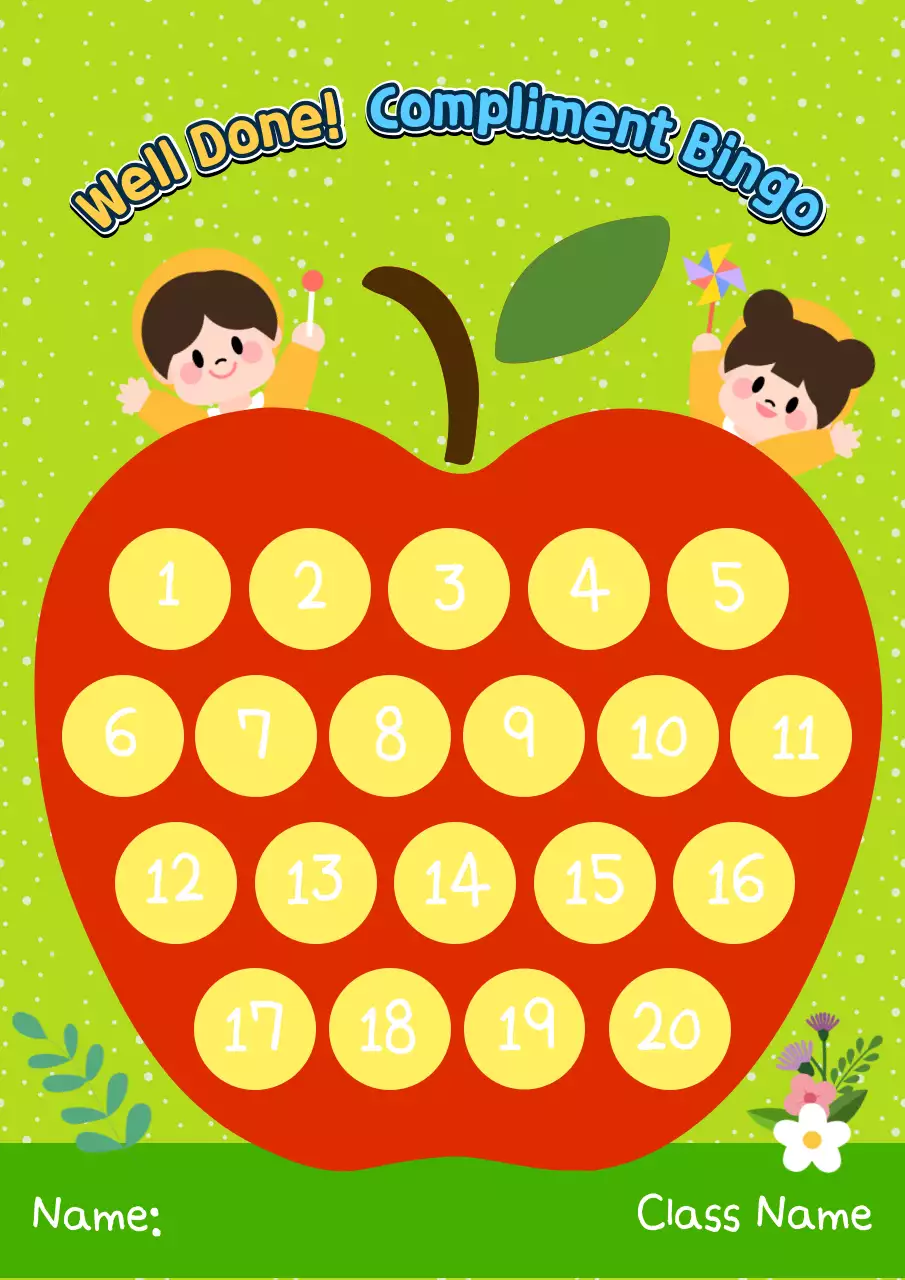 Red Playful Bingo Card Game Poster