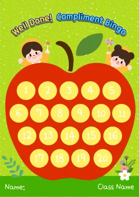 Red Playful Bingo Card Game Poster