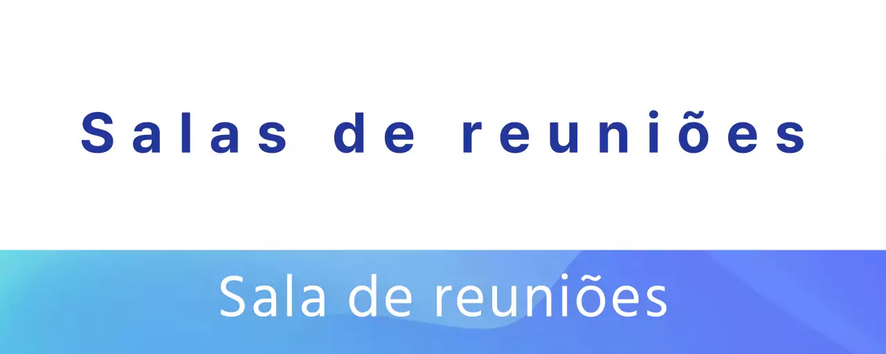 Guia para salas de reunião com gradiente azul