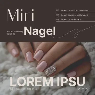 Über die Eröffnungsveranstaltung eines einfachen Nagelstudios in Braun und Elfenbein