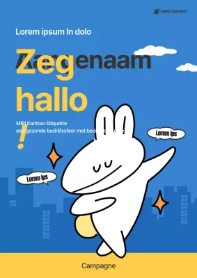 Een gids voor de campagne voor de blauwe en gele bedrijfscultuur