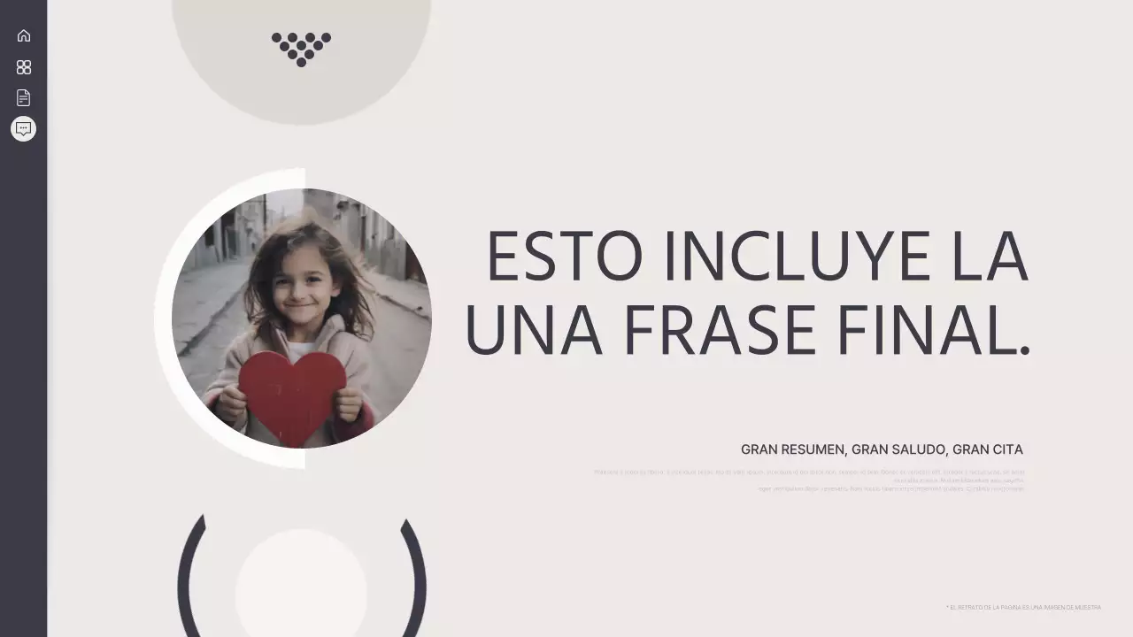 Presentación con un sencillo diseño de fondo básico en azul marino y marfil