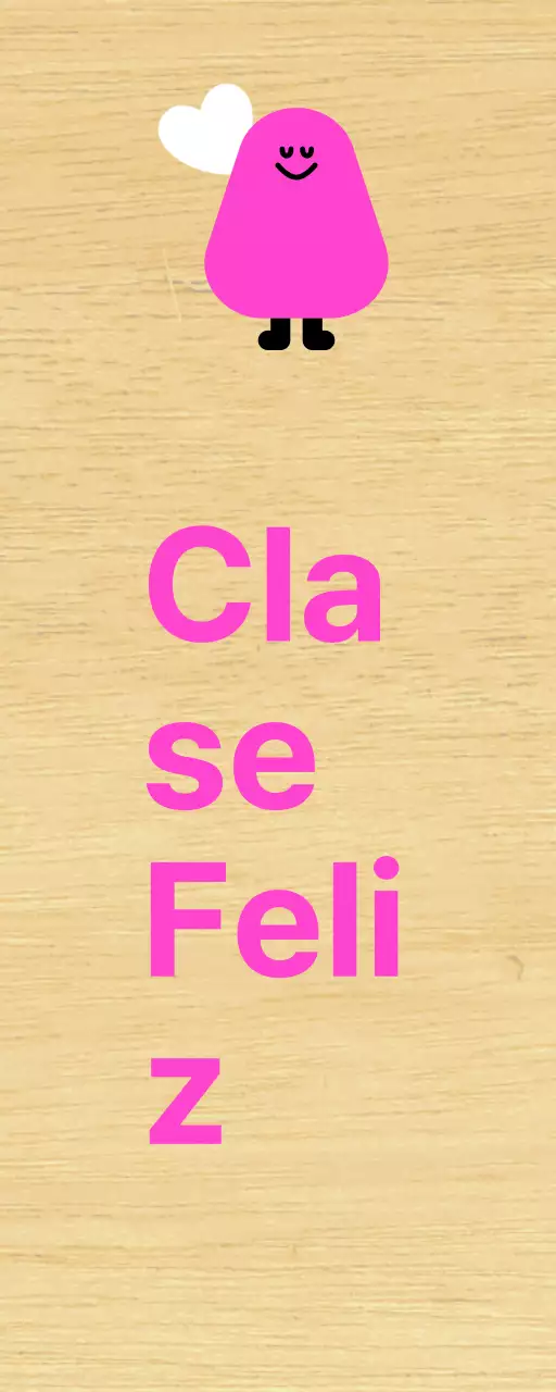 Guía de la clase de jardín de infancia ilustrada con personajes rosas