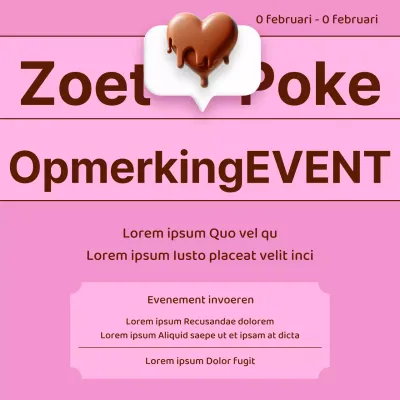 Promoot een eenvoudig roze evenement met commentaar op sociale media