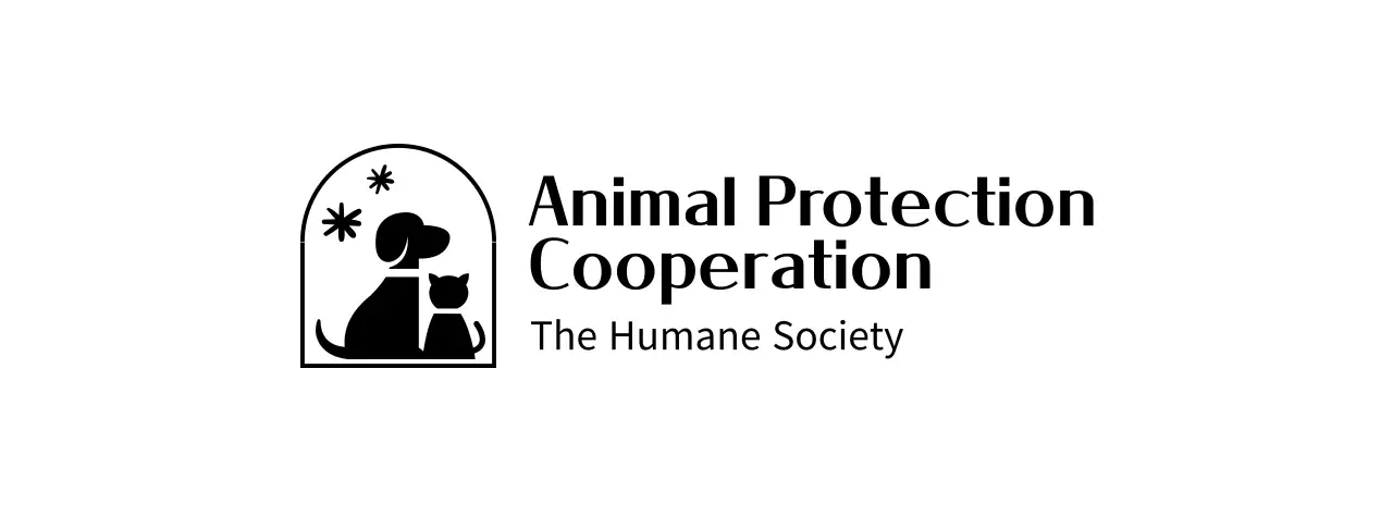 Hiệp hội bảo vệ động vật với logo minh họa dễ thương của chó và mèo