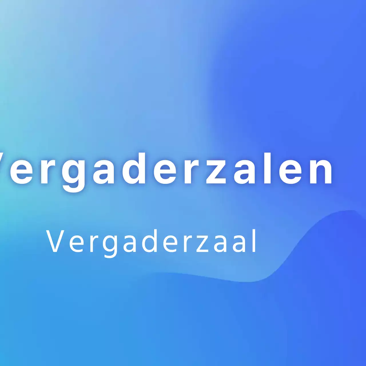 Gids voor vergaderruimten met blauw verloop