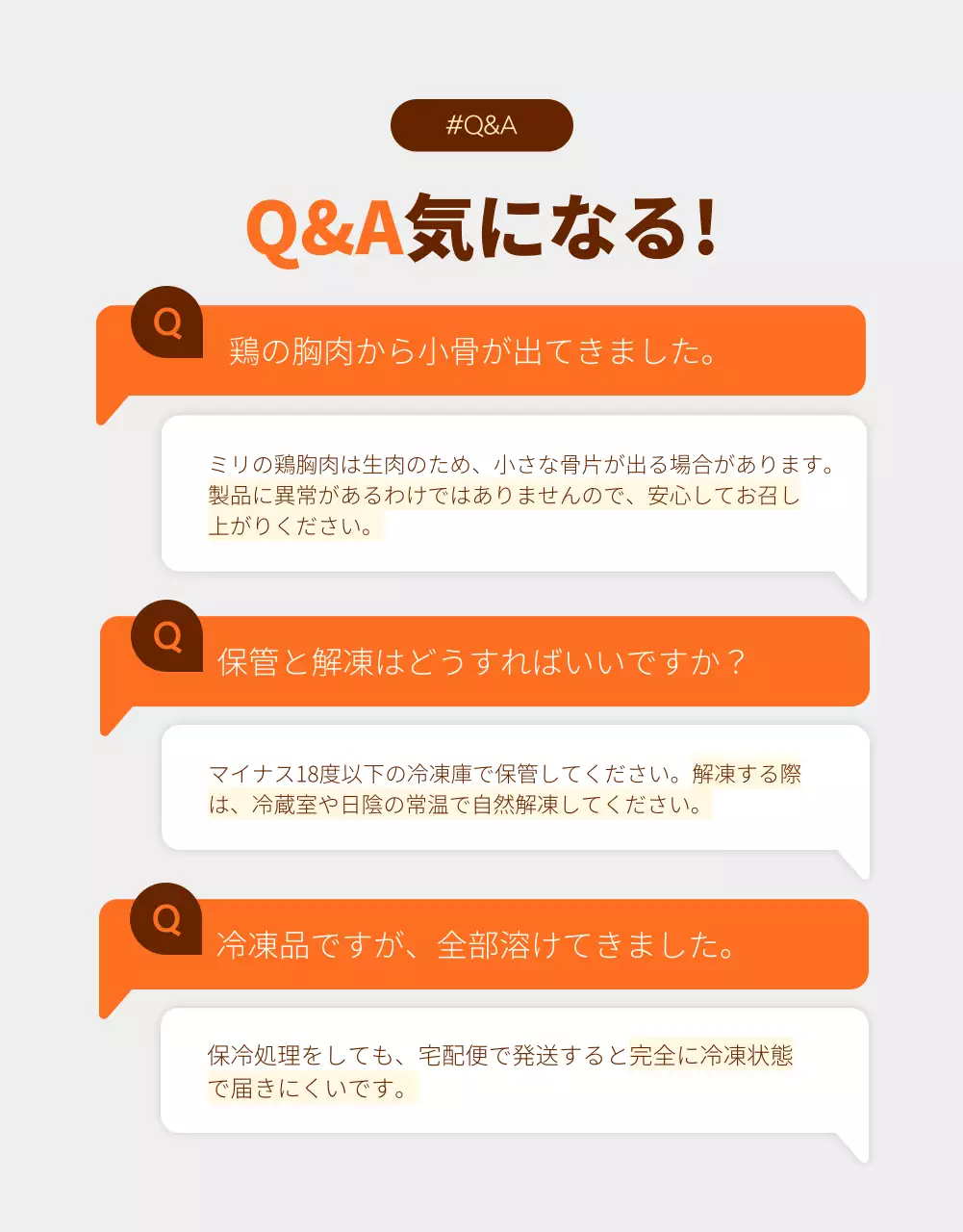 オレンジ モダン 食品 ポスター 詳細ページ