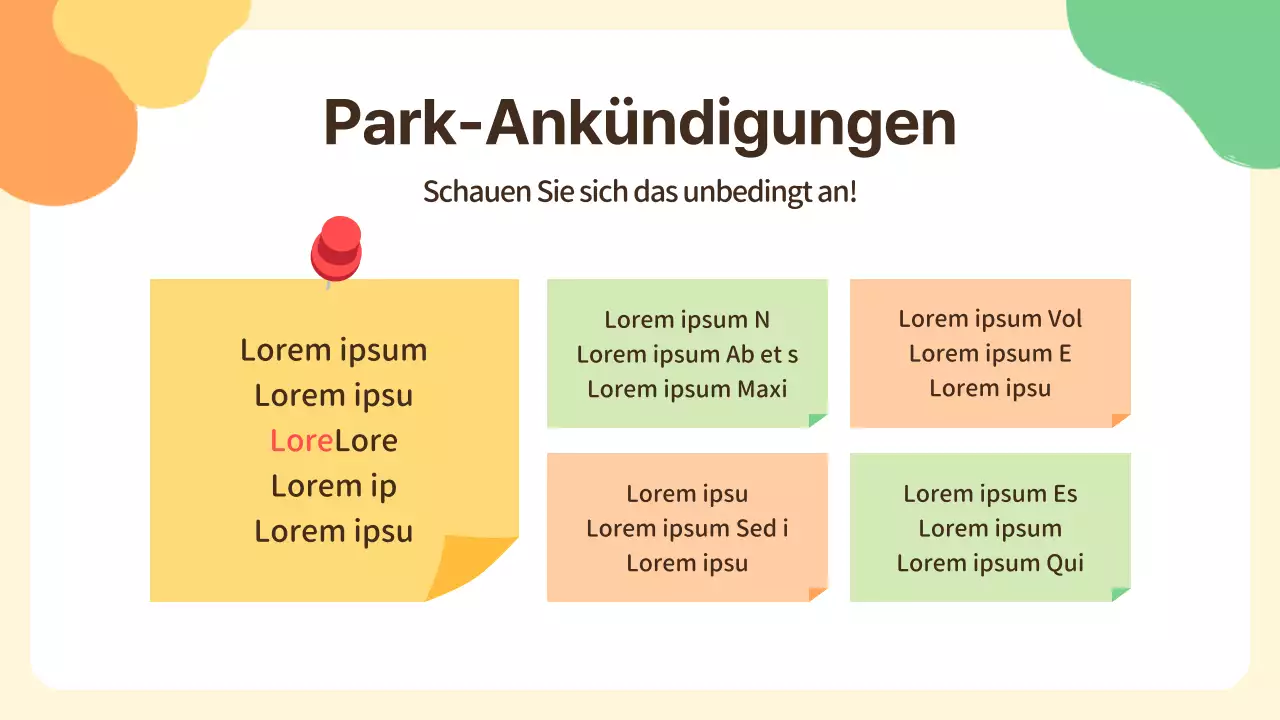 Orientierungspräsentation für die gelbe Kindertagesstätte