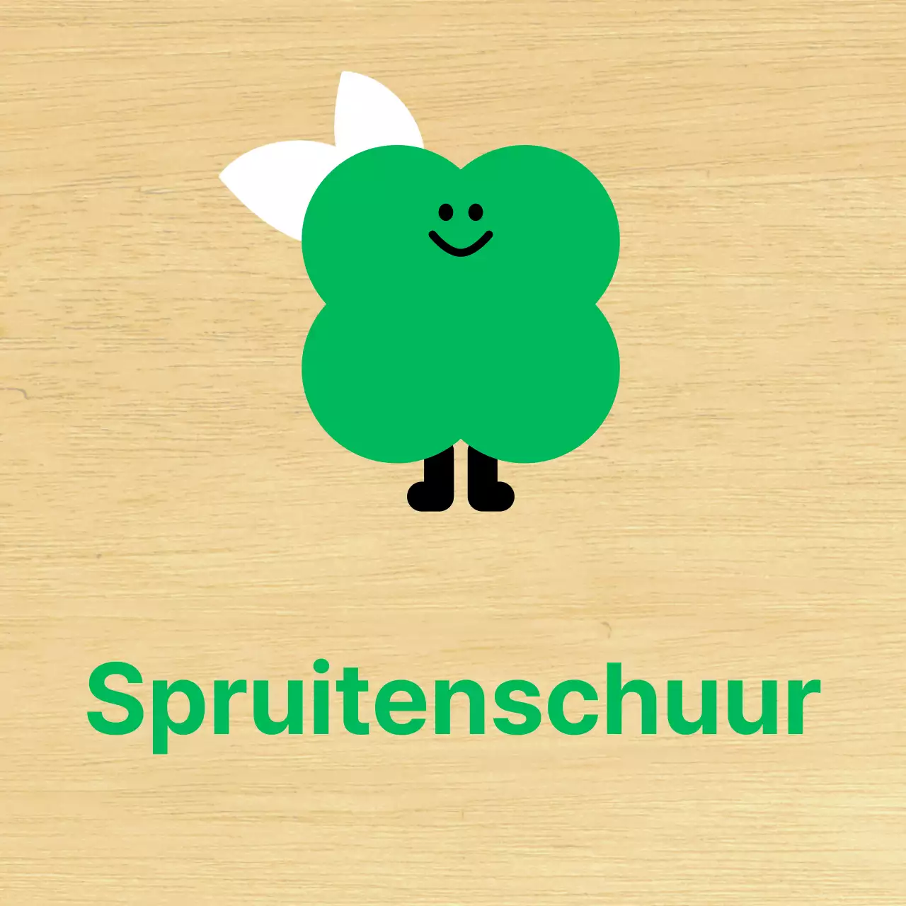 Groen Plant Karakter Schattige Kleuterklas