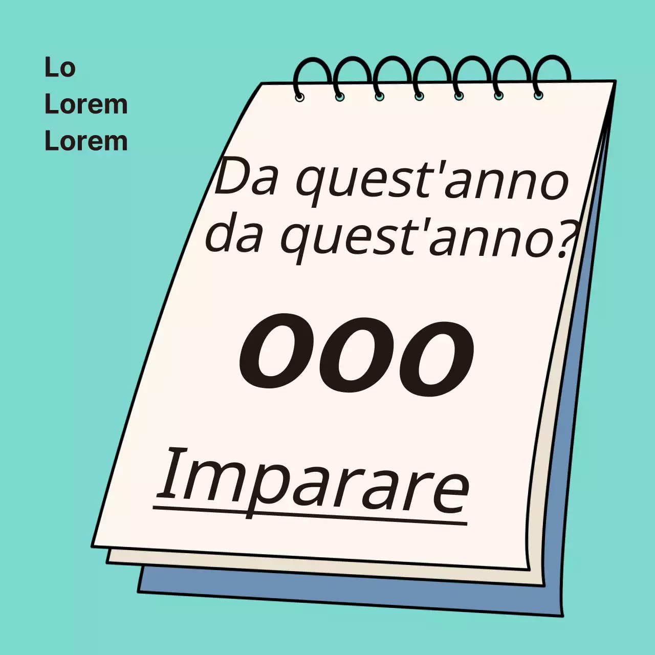 Copertina semplice della miniatura principale della newsletter di colore blu