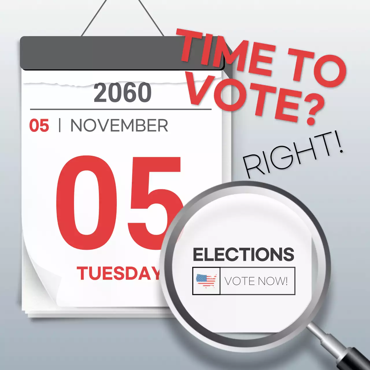 Red Modern Elections Announcement Social Media Post