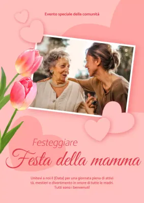 Promuovere un semplice evento per la festa della mamma in rosa