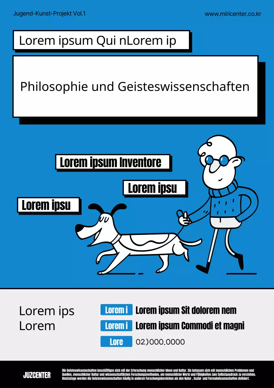 Kitschige blaue und graue Philosophie- und Geisteswissenschaftsstudenten gesucht.