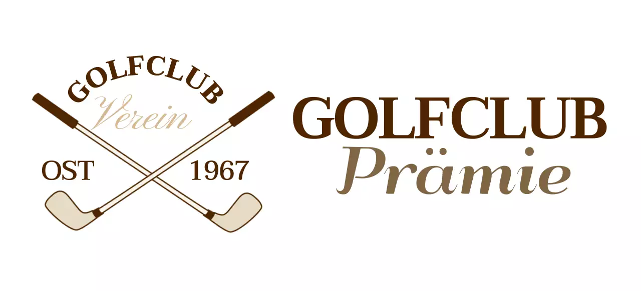 Golfschläger mit braunem Golfschläger-Logo für ein hochwertiges Gefühl