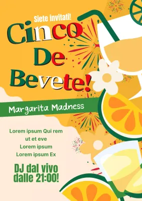 Giallo e verde, tendenza del Cinco de Mayo: pubblicità per un evento