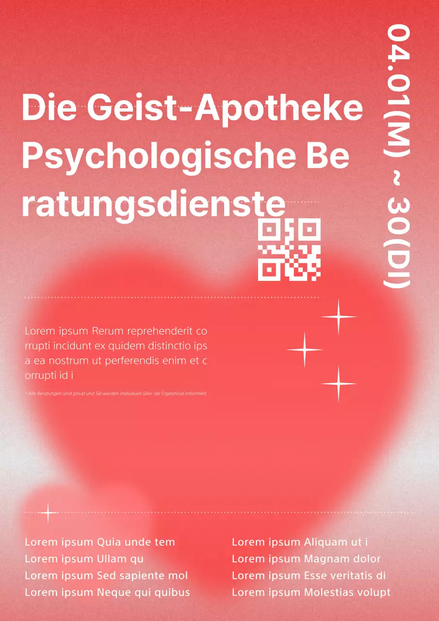 Förderung der kitschigen Psychotherapie in Pink und Weiß